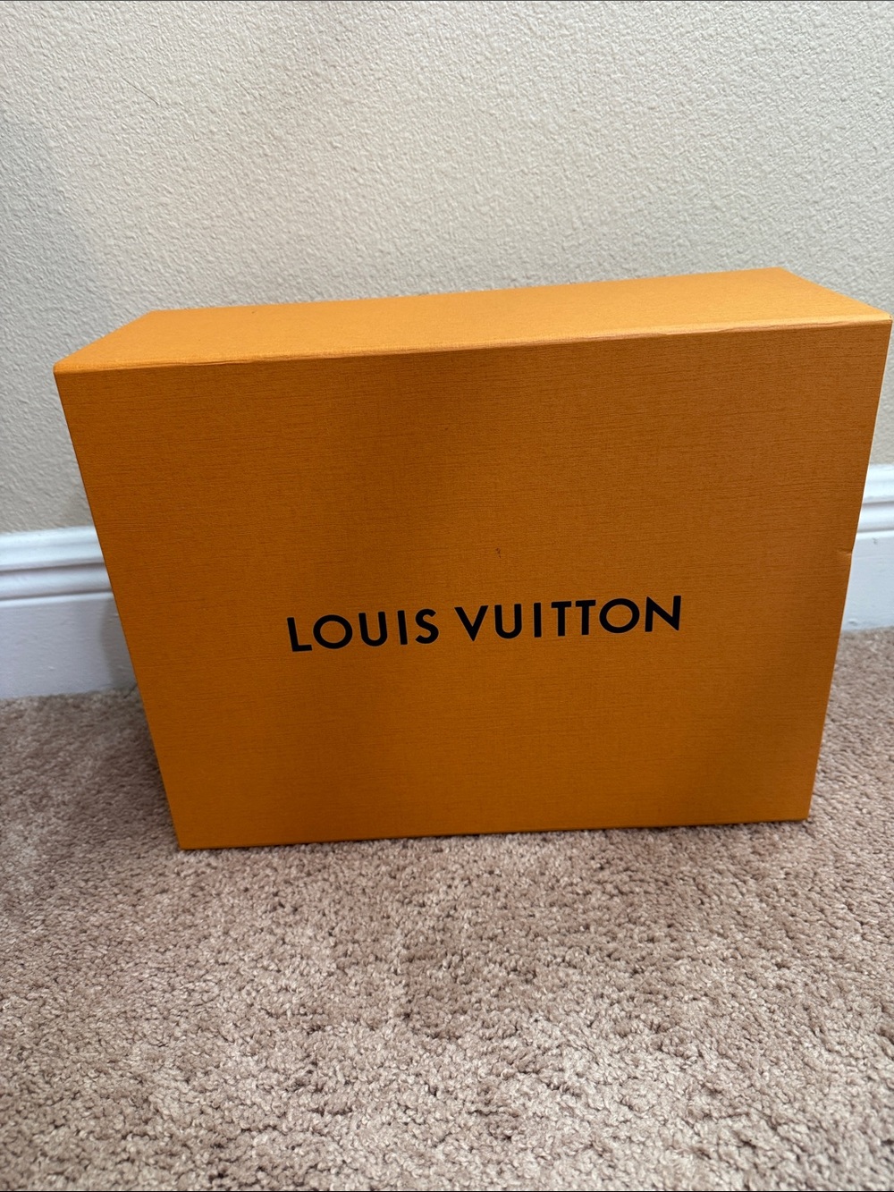 Louis Vuitton Orange Box with Black Logo